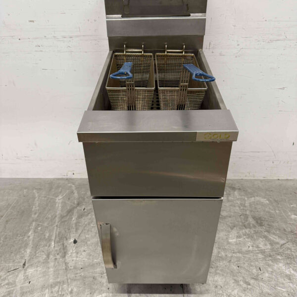 Edelstahl Friteuse Fritteuse 21 Liter GAS Catering