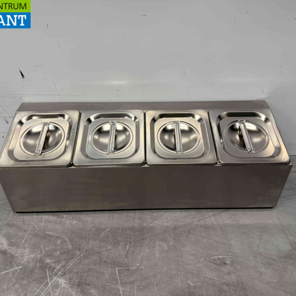 GN-Schalenhalter aus Edelstahl 4 x 1/6 Gastronorm GN 67 cm Horeca