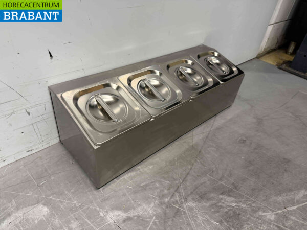 GN-Schalenhalter aus Edelstahl 4 x 1/6 Gastronorm GN 67 cm Horeca – Bild 3