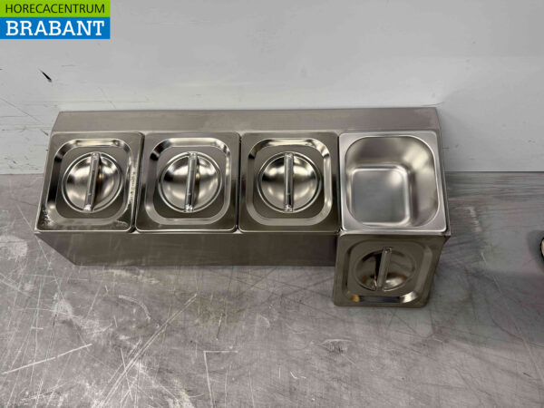 GN-Schalenhalter aus Edelstahl 4 x 1/6 Gastronorm GN 67 cm Horeca – Bild 5