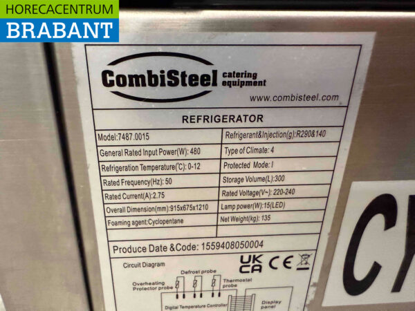 Combisteel Kühlvitrine Konditorei 270 Liter 230V Horeca – Bild 5