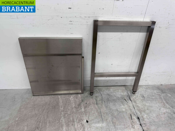 Edelstahl Drainagetisch T.B.V. Durchreiche Geschirrspüler 60 cm Horeca