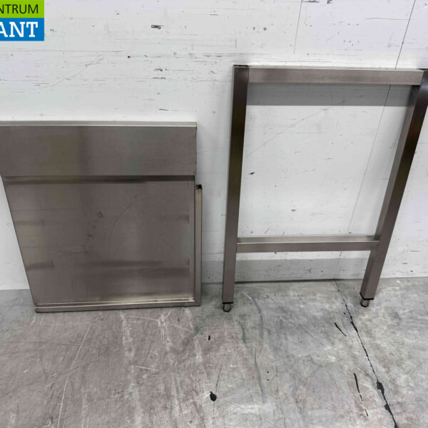 Edelstahl Drainagetisch T.B.V. Durchreiche Geschirrspüler 60 cm Horeca