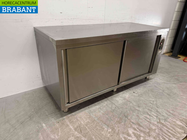 Edelstahl Warmhalteschrank 2 Schiebetüren 120 cm Catering – Bild 3