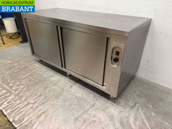 Edelstahl Warmhalteschrank 2 Schiebetüren 120 cm Catering – Bild 2