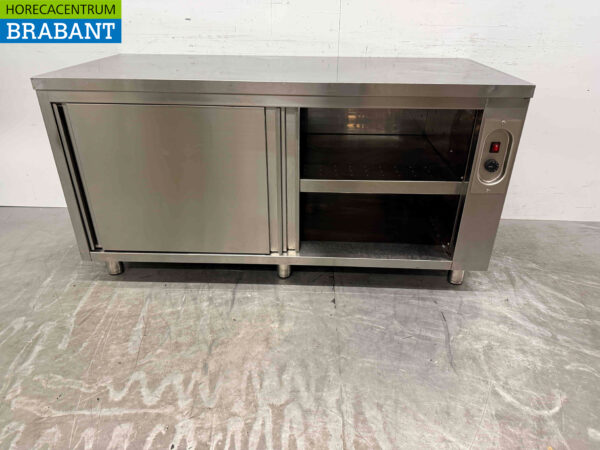 Edelstahl Warmhalteschrank 2 Schiebetüren 120 cm Catering – Bild 4