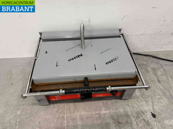 Edelstahl Kontaktgrill Paninigrill Ribbel 230V Catering – Bild 2