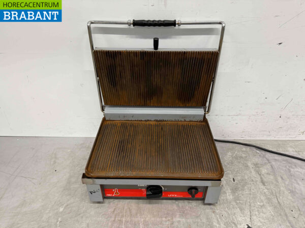 Edelstahl Kontaktgrill Paninigrill Ribbel 230V Catering – Bild 5