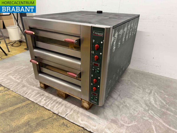 Doppelter Pizzaofen aus Edelstahl 2 x 9 Pizzen 35 cm Durchmesser 400V Horeca (kopie) – Bild 2