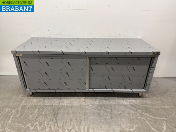 Edelstahl HCB Arbeitsschrank Premium-Line 2 Schiebetüren 200 cm Catering