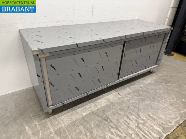 Edelstahl HCB Arbeitsschrank Premium-Line 2 Schiebetüren 200 cm Catering – Bild 3