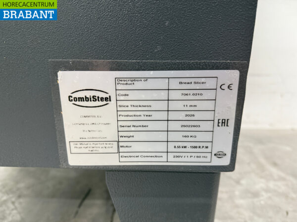 Combisteel Brotschneidemaschine 11 mm 230V Catering Bäckerei – Bild 6