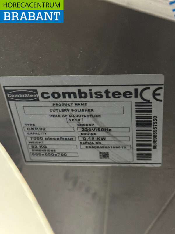 Edelstahl Combisteel Besteckpoliermaschine 7000 Stück 230V Horeca – Bild 6