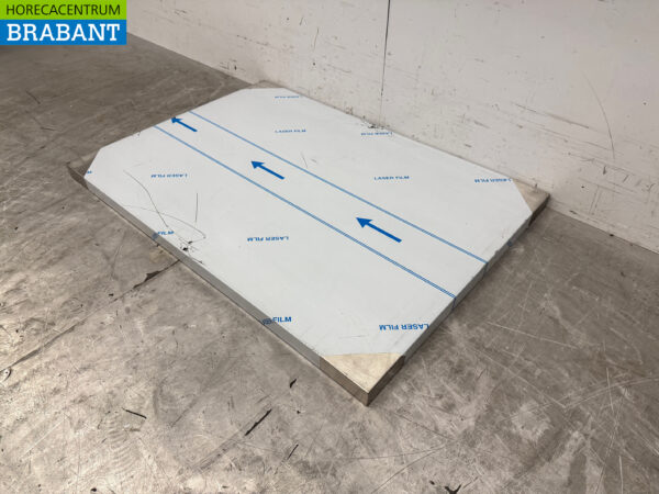 Arbeitsplatte aus Edelstahl 100 x 70 x 4 cm Horeca – Bild 2
