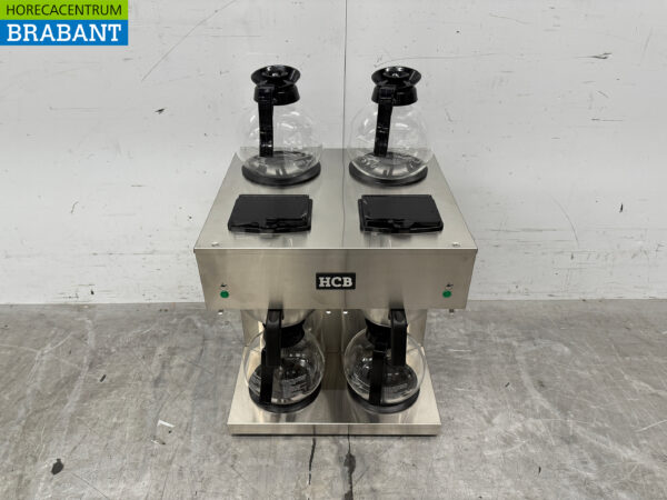 Edelstahl HCB Doppel-Kaffeemaschine Kaffeemaschine 2 x 1,8 Liter 230V Horeca