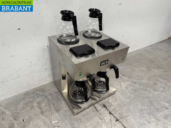 Edelstahl HCB Doppel-Kaffeemaschine Kaffeemaschine 2 x 1,8 Liter 230V Horeca – Bild 3