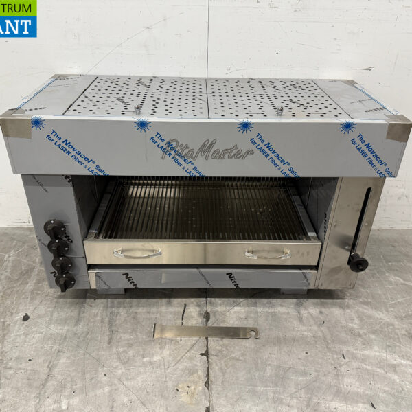 Edelstahl Pitagrill Pita-Ofen Salamander Grill 4 Brenner 10,8 kW 96 cm GAS Catering