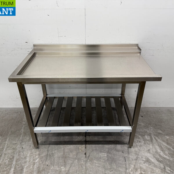 Edelstahl Abtropftisch für Durchschubspülmaschine 120 cm Horeca