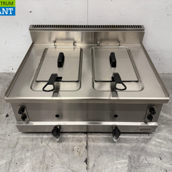 Combisteel Doppel-Fritteuse aus Edelstahl 2 x 8 Liter Erdgas Catering