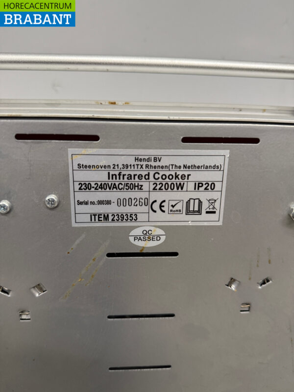 Hendi Infrarot Kocher 2.2 Kw 230V Horeca – Bild 4