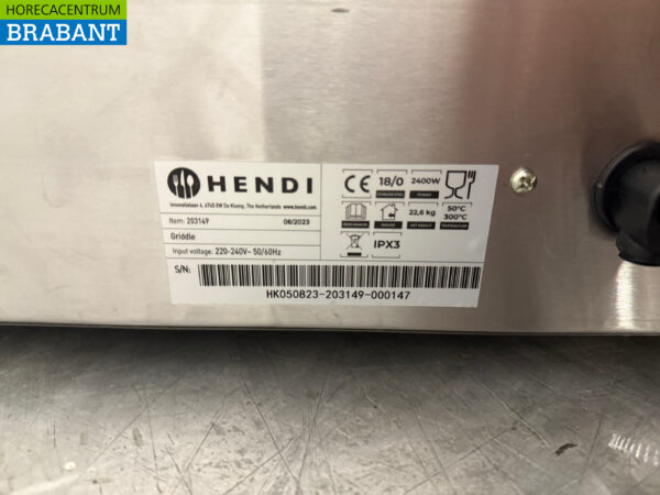Edelstahl Hendi Mirror Griddle Grill 55 cm 230V Horeca – Bild 5