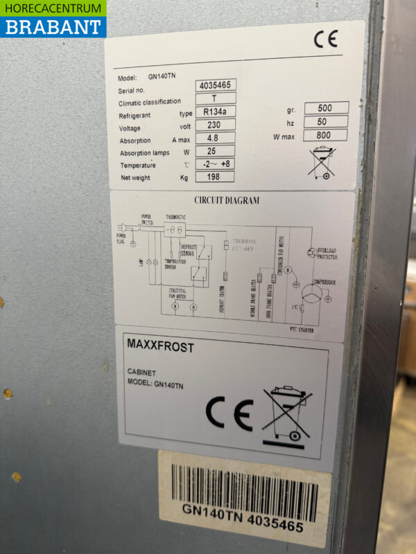 Maxxfrost Doppeltüriger Kühlschrank aus Edelstahl 1300 Liter 230V Horeca – Bild 5
