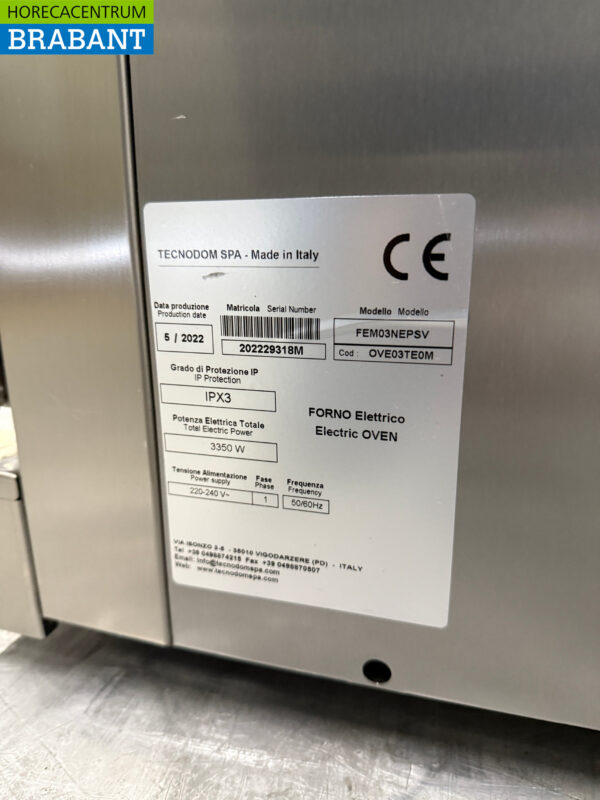 Edelstahl Technodom Heißluftofen 60/40 cm 230V Horeca – Bild 5