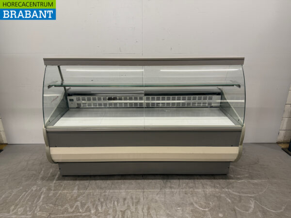 Tecnodom Kühlvitrine Snack-Vitrine Kühlvitrine 200 cm 230V Cafeteria Pommes Zelt Catering