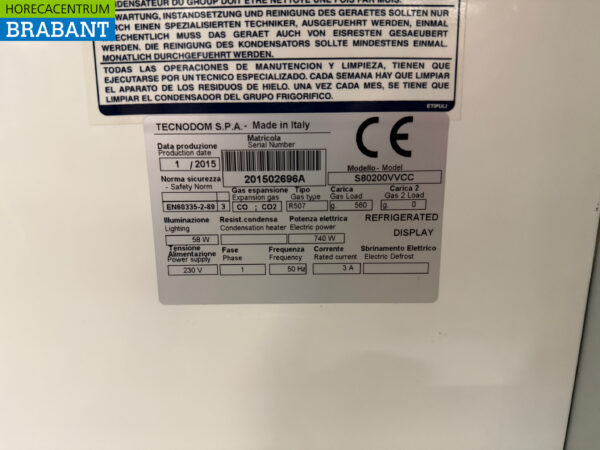 Tecnodom Kühlvitrine Snack-Vitrine Kühlvitrine 200 cm 230V Cafeteria Pommes Zelt Catering – Bild 6