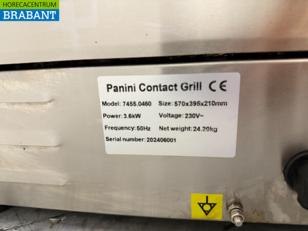 Edelstahl Combisteel Doppelkontakt Panini Grill Gerippt 230V Catering – Bild 5
