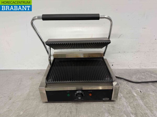 Combisteel Kontaktgrill aus Edelstahl Paninigrill Gerippt 230V Horeca – Bild 4