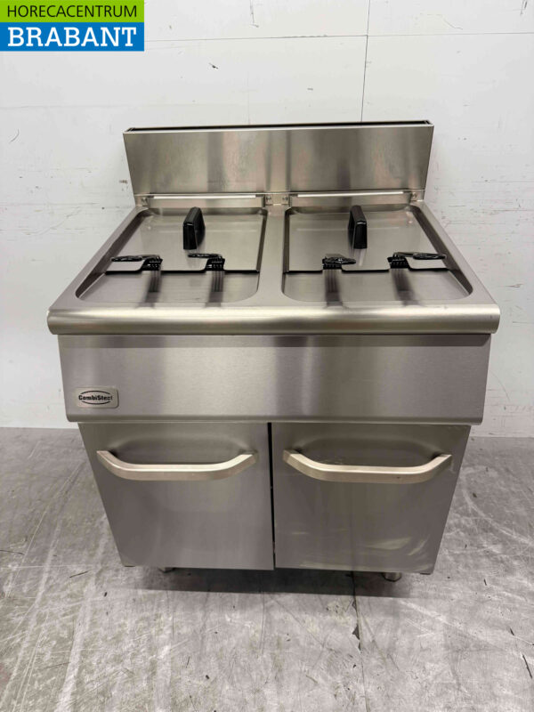 Combisteel Doppelfritteuse aus Edelstahl 2 x 15 Liter GAS Catering