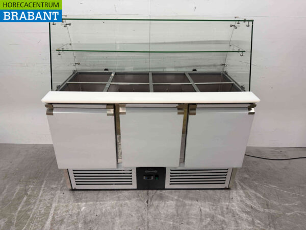 Combisteel Saladette aus Edelstahl 3 Türen 136,5 cm 230V Horeca