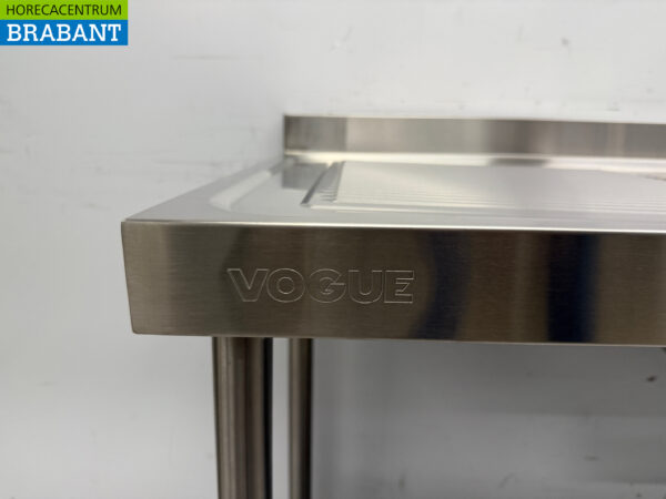 Vogue Spültisch aus Edelstahl Doppelspülen 210 cm Catering – Bild 5