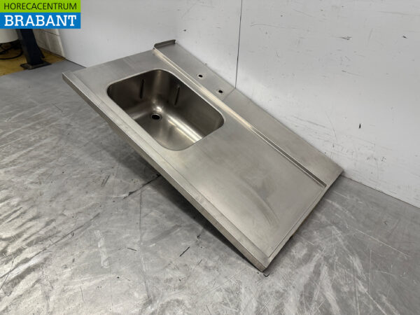 Edelstahl Futterschale Spülbecken 121 x 72 cm Horeca – Bild 2
