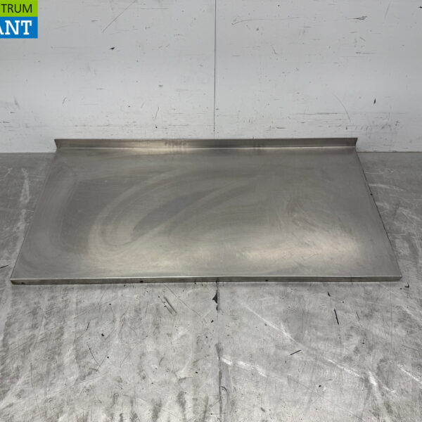 Edelstahl-Arbeitsplatte erhöhte Kante 138,5 x 70 cm Horeca