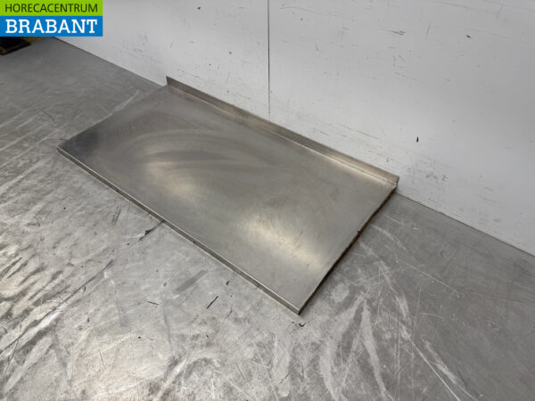 Edelstahl-Arbeitsplatte erhöhte Kante 138,5 x 70 cm Horeca – Bild 2