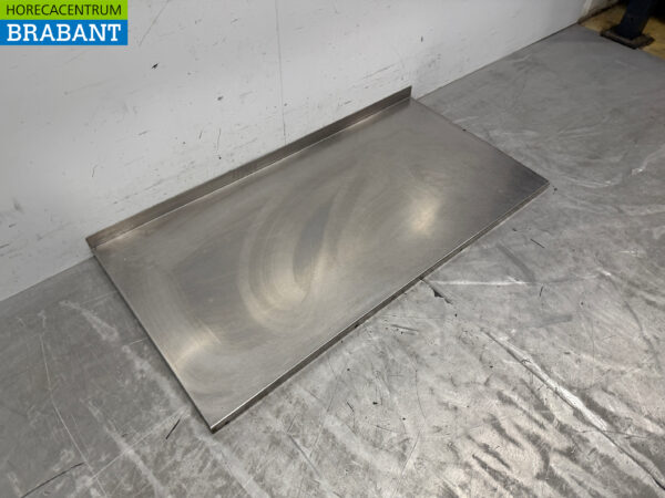 Edelstahl-Arbeitsplatte erhöhte Kante 138,5 x 70 cm Horeca – Bild 3
