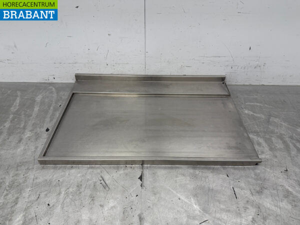 Abtropffläche aus Edelstahl für Durchschubspülmaschine 105,5 x 70 cm Horeca