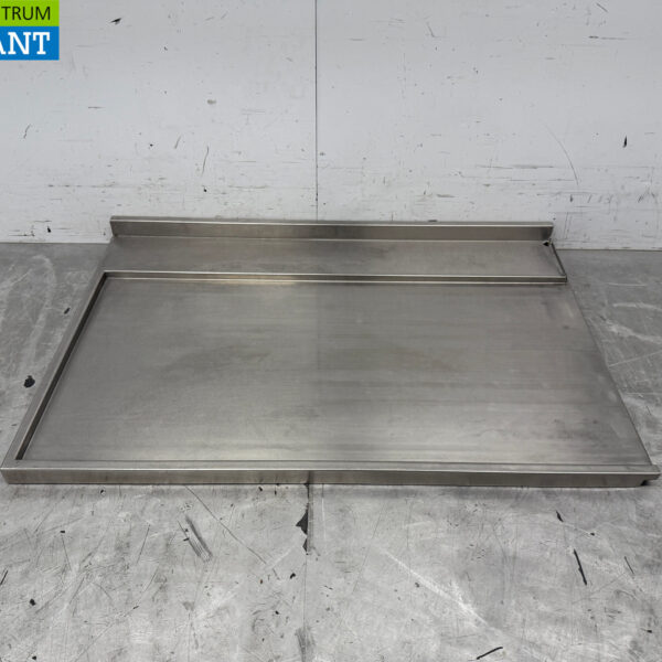 Abtropffläche aus Edelstahl für Durchschubspülmaschine 105,5 x 70 cm Horeca