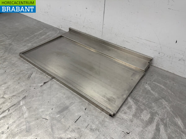 Abtropffläche aus Edelstahl für Durchschubspülmaschine 105,5 x 70 cm Horeca – Bild 2