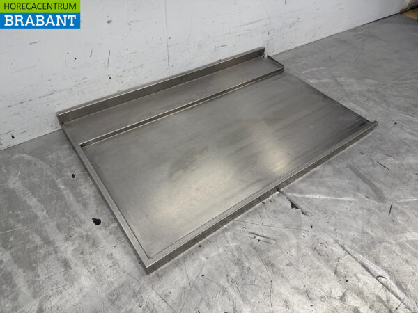 Abtropffläche aus Edelstahl für Durchschubspülmaschine 105,5 x 70 cm Horeca – Bild 3