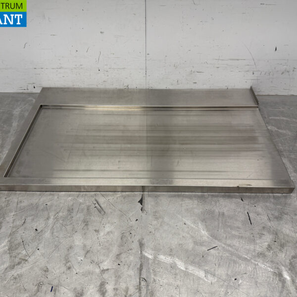 Abtropffläche aus Edelstahl für Durchschubspülmaschine 120 x 72 cm Horeca