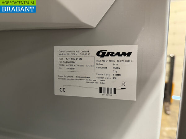 Rostfreier Stahl Gram Kühlung 346 Liter 230V Horeca – Bild 5
