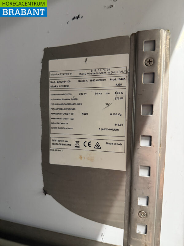 Mondial Tiefkühltruhe aus Edelstahl 418 Liter 230V Horeca – Bild 5