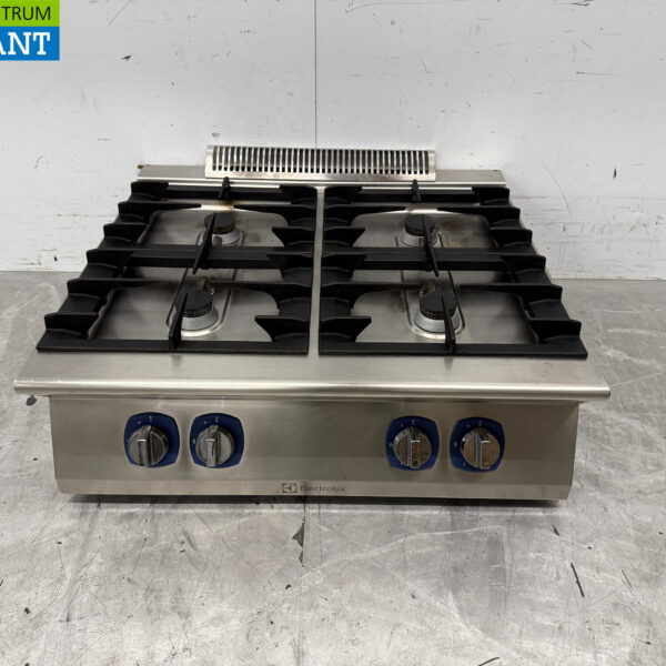 Edelstahl Electrolux Flächenherd 4 Brenner 80 cm GAS Catering