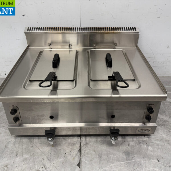 Combisteel Doppelfritteuse aus Edelstahl 2 x 8 Liter GAS Catering