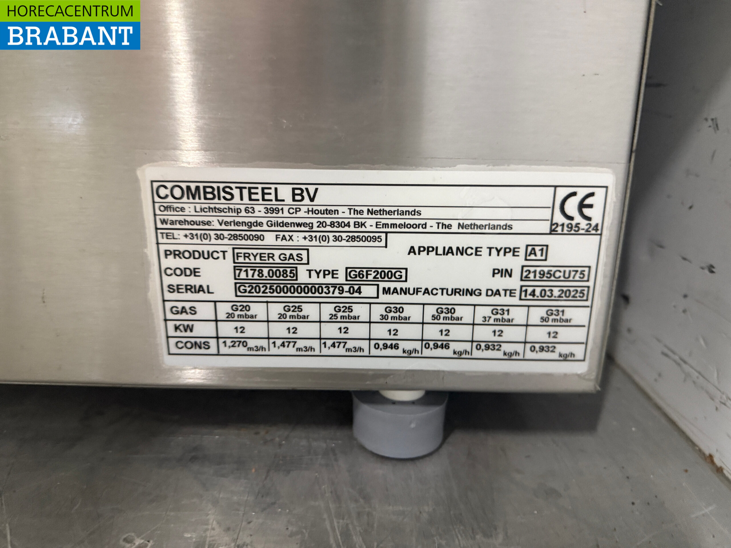 Combisteel Doppelfritteuse aus Edelstahl 2 x 8 Liter GAS Catering – Bild 5