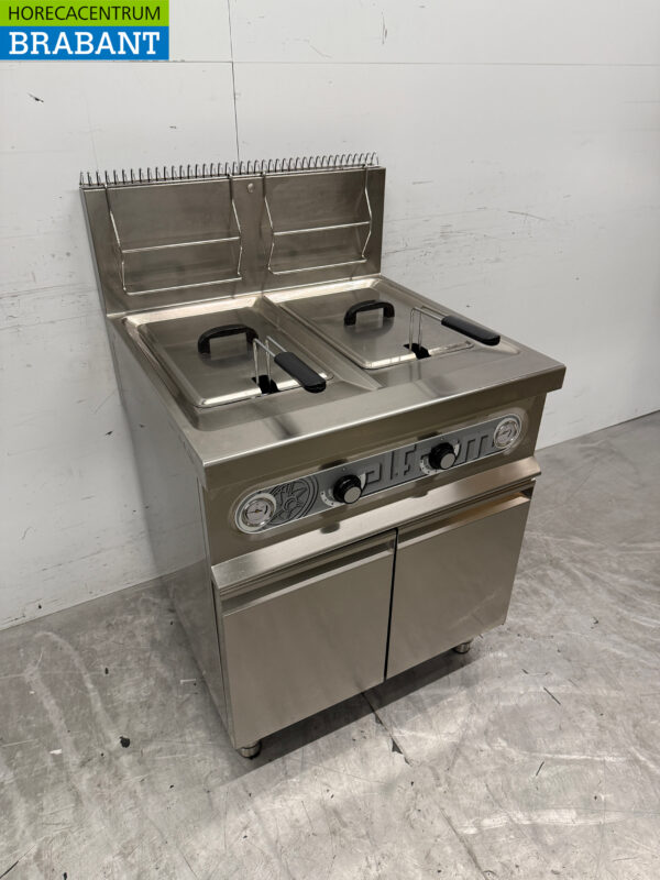 Edelstahl Elframo Doppelfritteuse 2x 17 Liter GAS Horeca – Bild 3