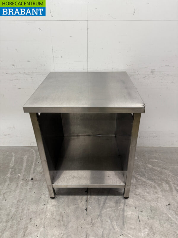 Edelstahl-Arbeitstisch mit Unterregal 70 x 70 x 90 cm Catering